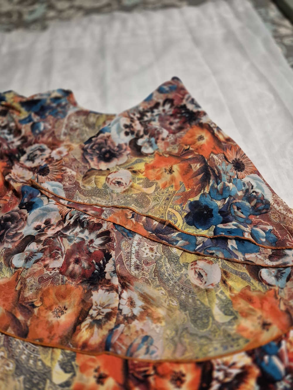 Susan Lawrence Size XL Floral Multi-Color Lightweight Women’s Top - Picture 7 of 8